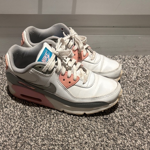 Nike Air Max White and Coral Sneakers - Picture 2 of 3